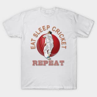 Eat sleep cricket repeat T-Shirt